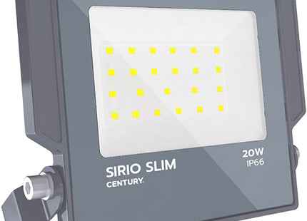 CENTURY PROIETTORE LED SIRIO SLIM 230V  20W 4000K LM2100 IP66 GRIGIO