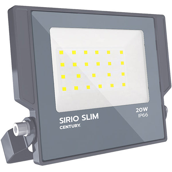 CENTURY PROIETTORE LED SIRIO SLIM 230V  20W 4000K LM2100 IP66 GRIGIO