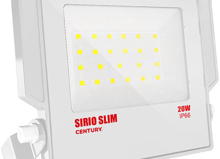 CENTURY PROIETTORE LED SIRIO SLIM 230V  20W 4000K LM1800 IP66 BIANCO