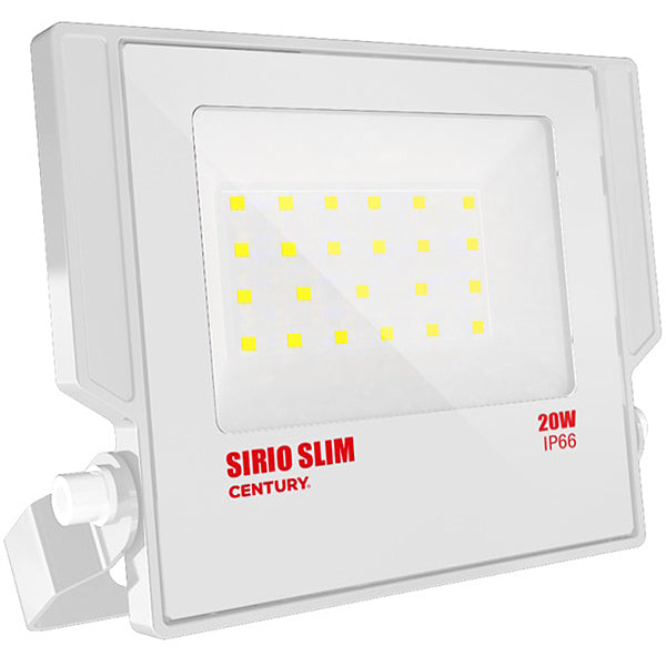 CENTURY PROIETTORE LED SIRIO SLIM 230V  20W 4000K LM1800 IP66 BIANCO
