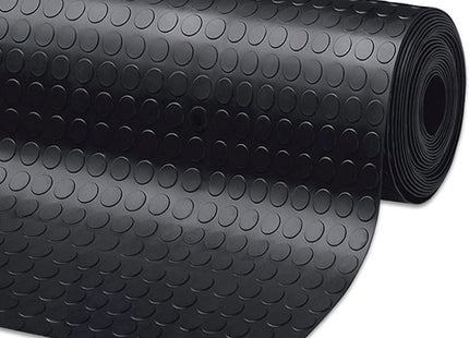 LASTRA IN GOMMA CON BOLLE NERA SPESSORE MM3 ALTEZZA MM1200 AL MTL