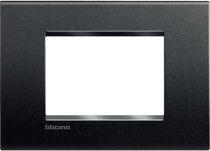 BTICINO LIVINGLIGHT PLACCA 3 POSTI COLORE ANTRACITE