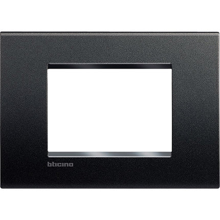 BTICINO LIVINGLIGHT PLACCA 3 POSTI COLORE ANTRACITE