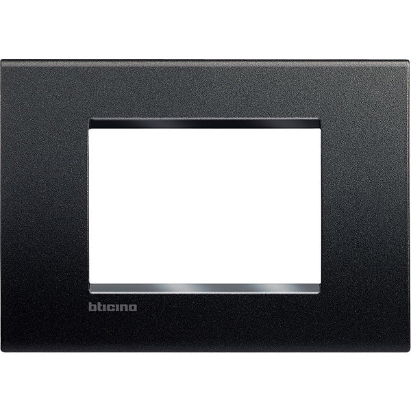 BTICINO LIVINGLIGHT PLACCA 3 POSTI COLORE ANTRACITE