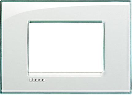 BTICINO LIVINGLIGHT PLACCA 3 POSTI COLORE ACQUAMARINA