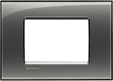 BTICINO LIVINGLIGHT PLACCA 3 POSTI COLORE FUMO DI LONDRA