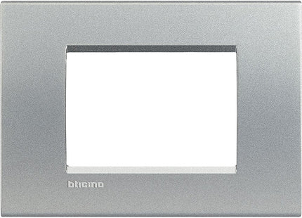 BTICINO LIVINGLIGHT PLACCA 3 POSTI COLORE GRIGIO TECH