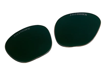 SACIT LENTI PER OCCHIALI INATTINICHE VERDI SAGOMATE DIN 5 LA COPPIA