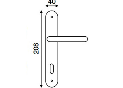 COTTALI OMEGA MANIGLIA PER PORTA QUADRO MM8 YALE ALLUMINIO