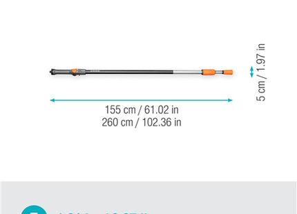 GARDENA 18804 CLEAN SYSTEM MANICO TELESCOPICO AD ACQUA