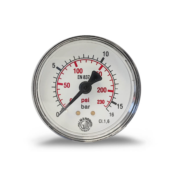 ITALMANOMETRI MANOMETRO D.MM 50 POSTERIORE DA 1/8" BAR 0/16