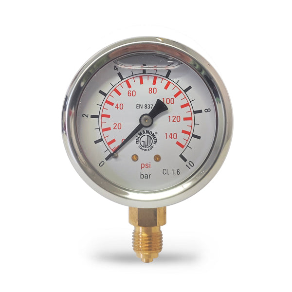 ITALMANOMETRI MANOMETRO CON GLICERINA D.MM 63 RADIALE 1/4"