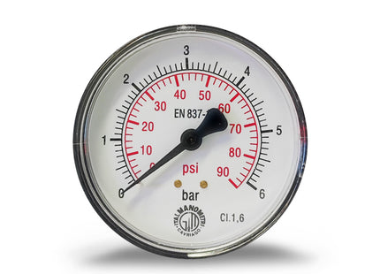 ITALMANOMETRI MANOMETRO D.MM 63 POSTERIORE DA 1/4&quot;