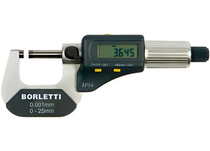 LTF BORLETTI MICROMETRO MILLESIMALE DIGITALE PER ESTERNI MM 0- 25