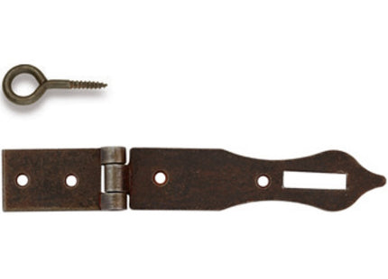 METAL STYLE CHIUSURA PER BAULE CON OCCHIOLO FERRO ANTICATO MM155X25