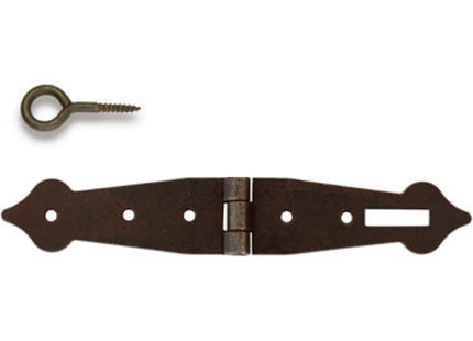 METAL STYLE CHIUSURA PER BAULE CON OCCHIOLO FERRO ANTICATO MM182X30