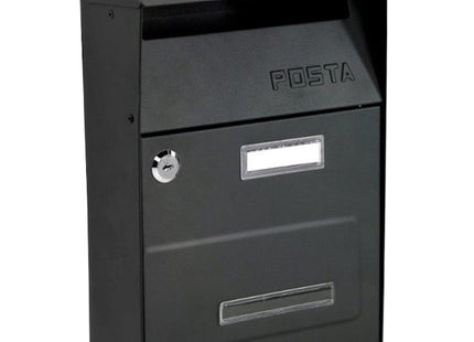 TECHNOMAX CASSETTA POSTALE MIMOSA IN ACCIAIO NERO MM215x105x330