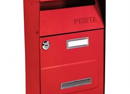 TECHNOMAX CASSETTA POSTALE MIMOSA IN ACCIAIO ROSSO MM215x105x330