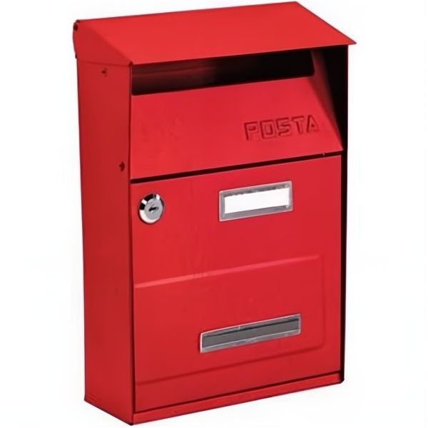 TECHNOMAX CASSETTA POSTALE MIMOSA IN ACCIAIO ROSSO MM215x105x330