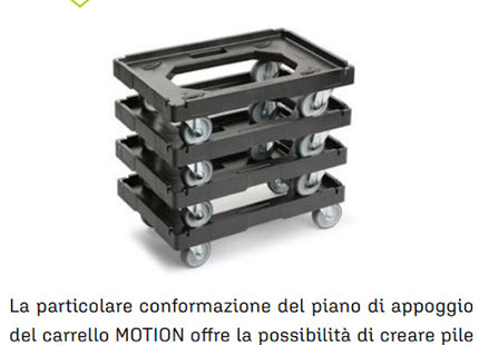 IMILANI CARRELLO PORTACASSE MOTION IN POLIPROPILENE NERO MM594X396X173H