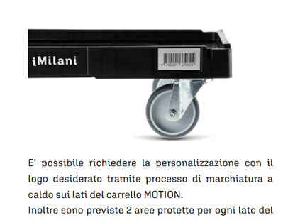 IMILANI CARRELLO PORTACASSE MOTION IN POLIPROPILENE NERO MM594X396X173H