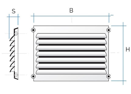 LA VENTILAZIONE GRIGLIA IN ABS COMPONIBILE BIANCA