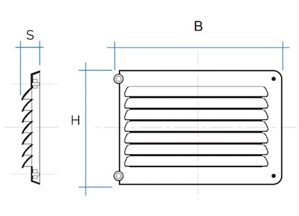 LA VENTILAZIONE GRIGLIA IN ABS COMPONIBILE BIANCA