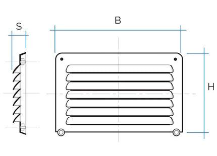 LA VENTILAZIONE GRIGLIA IN ABS COMPONIBILE BIANCA