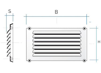 LA VENTILAZIONE GRIGLIA IN ABS COMPONIBILE BIANCA