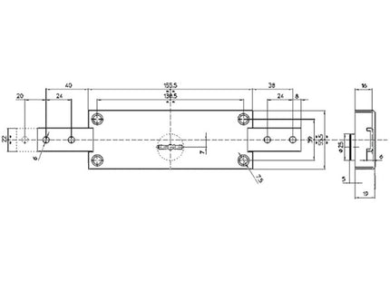 MOTTURA SERRATURA PER SERRANDE CENTRALE ASTE DIRITTE ART.45.850