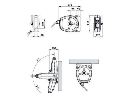 FAICOM AVVOLGITUBO ARIA MOD. MP CON TUBO D.MM10,0X14 MT 3 20BAR