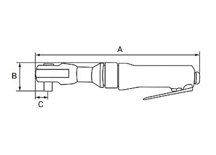 AIRMARTIN AVVITATORE PNEUMATICO A CRICCHETTO DA 3/8" 34NM