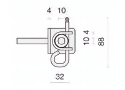 COMUNELLO STAFFA REGOLABILE A VITE CON COPIGLIA PER SHOWIN S35/S45