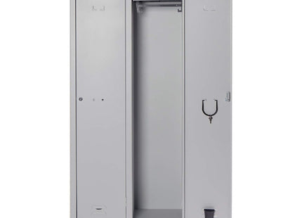 MOBILE IN METALLO SPOGLIATOIO 2 POSTI MM 690X330X1800 GRIGIO