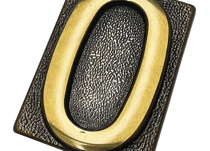 SILMEC NUMERO CIVICO "0" IN OTTONE ANTICO MM60X80 PER PLACCA
