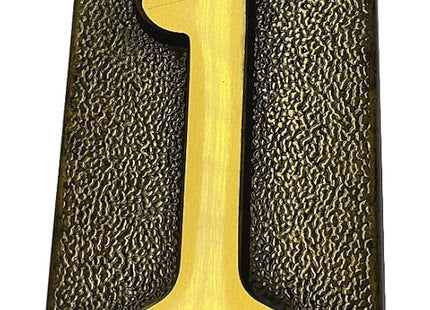 SILMEC NUMERO CIVICO "1" IN OTTONE ANTICO MM60X80 PER PLACCA