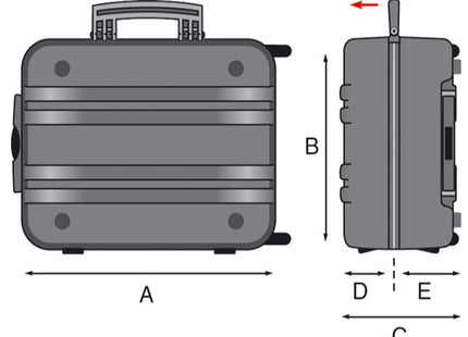GT LINE VALIGIA TROLLEY PORTAUTENSILI IN POLIETILENE MM453X345X185
