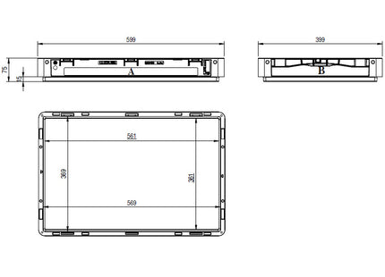 IMILANI CASSETTA IN PLASTICA NEXIT MM600X400X 75H GRIGIO