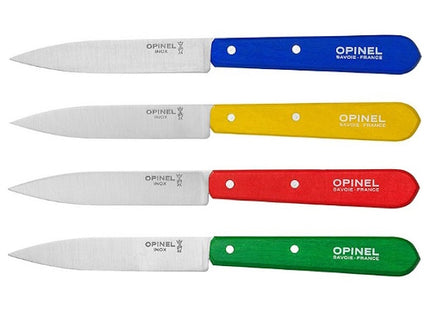 OPINEL SET 4 COLTELLI CUCINA SPELUCCHINI CLASSICI MANICI COLORATI
