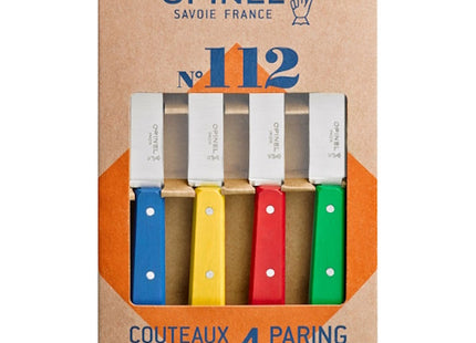 OPINEL SET 4 COLTELLI CUCINA SPELUCCHINI CLASSICI MANICI COLORATI