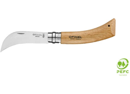 OPINEL COLTELLO FALCETTO DA INNESTO MANICO IN FAGGIO LAMA INOX DA CM 8
