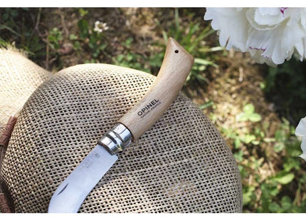 OPINEL COLTELLO FALCETTO DA INNESTO MANICO IN FAGGIO LAMA INOX DA CM 8