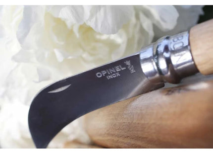 OPINEL COLTELLO FALCETTO DA INNESTO MANICO IN FAGGIO LAMA INOX DA CM 8