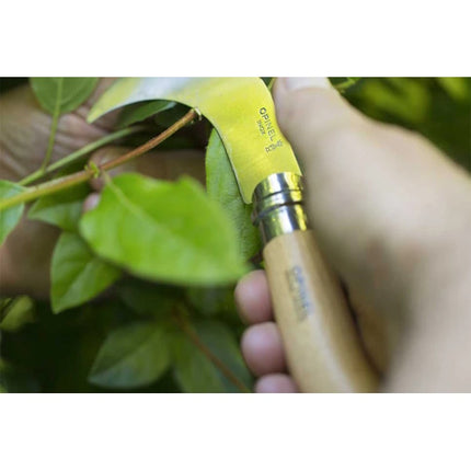 OPINEL COLTELLO FALCETTO CON MANICO IN FAGGIO LAMA INOX DA CM10
