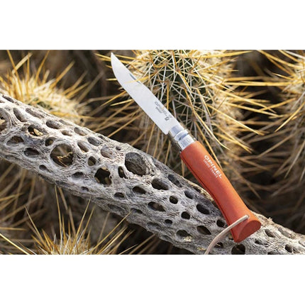 OPINEL COLTELLO AVVENTURIERO CON LACCIO LAMA INOX CM8 CON MANICO
