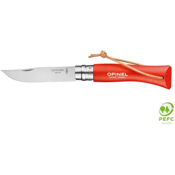 OPINEL COLTELLO AVVENTURIERO CON LACCIO LAMA INOX CM8 CON MANICO