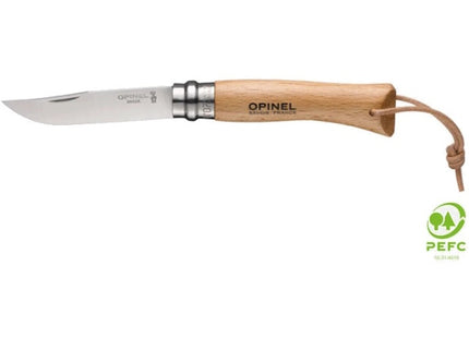 OPINEL COLTELLO AVVENTURIERO CON LACCIO LAMA INOX CM8 CON MANICO