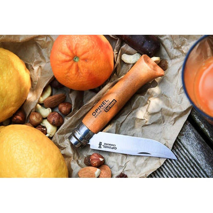 OPINEL COLTELLO CLASSICO CON MANICO IN FAGGIO LAMA AL CARBONIO