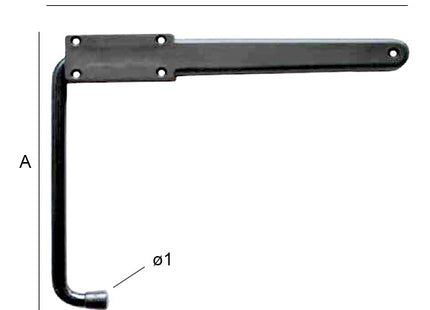 OM4 FERMAPERSIANA CON MOLLA PER ANTA DOPPIA MM2000X250 CORSA MM120 NERO