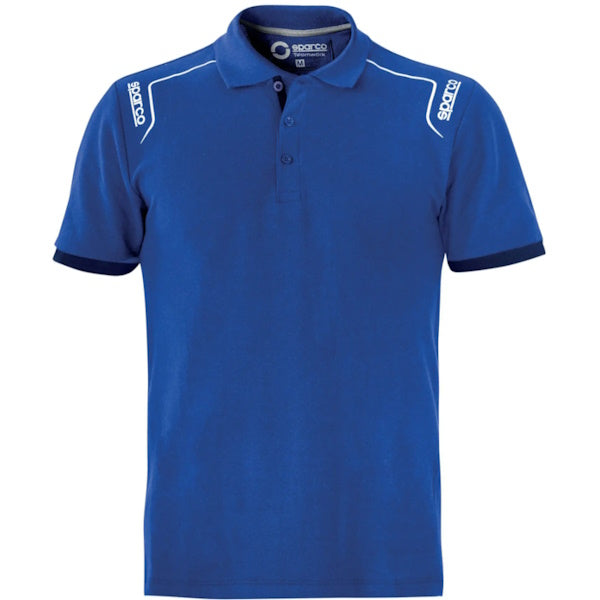 SPARCO POLO TECH STRETCH PORTLAND MANICA CORTA COLORE AZZURRO